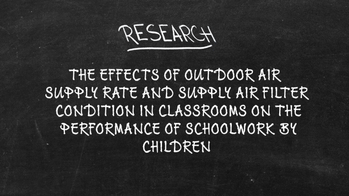 Connecting Ventilation and IAQ to Academic Performance